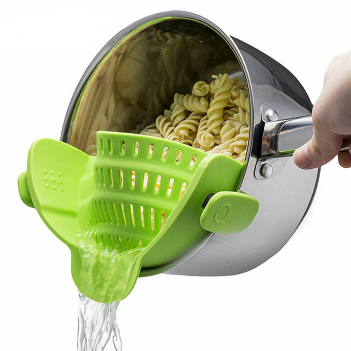 Silicone Pot Clip Strainer for Draining Pasta and Rice