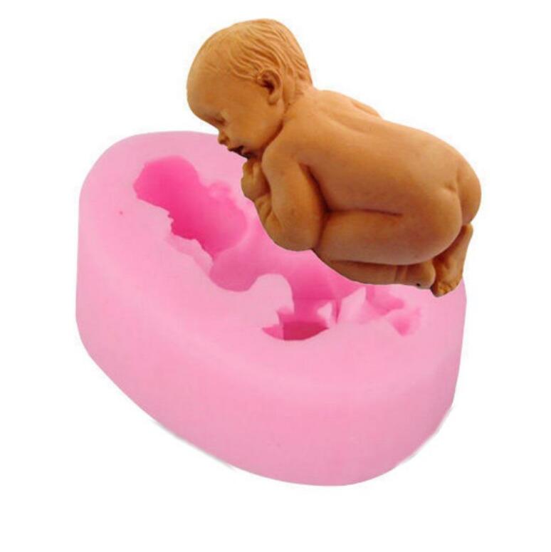 3D Sleeping Baby Silicone Mold for Fondant and Soap