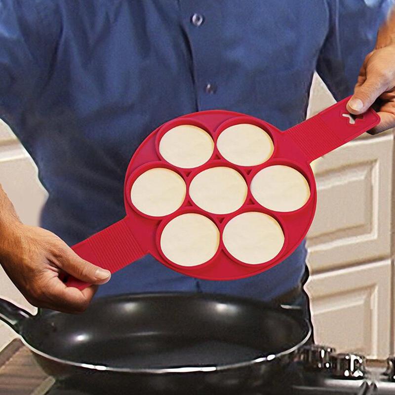 Silicone Pancake Flip Mold: Round Pancakes, Flipped at Once