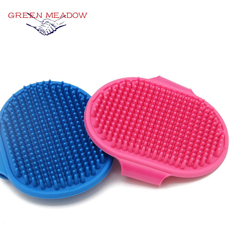 Silicone Pet Grooming Brush for Easier, Calmer Baths