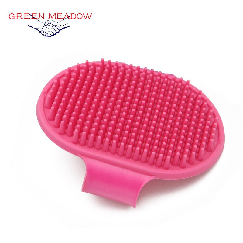 Silicone Pet Grooming Brush for Easier, Calmer Baths