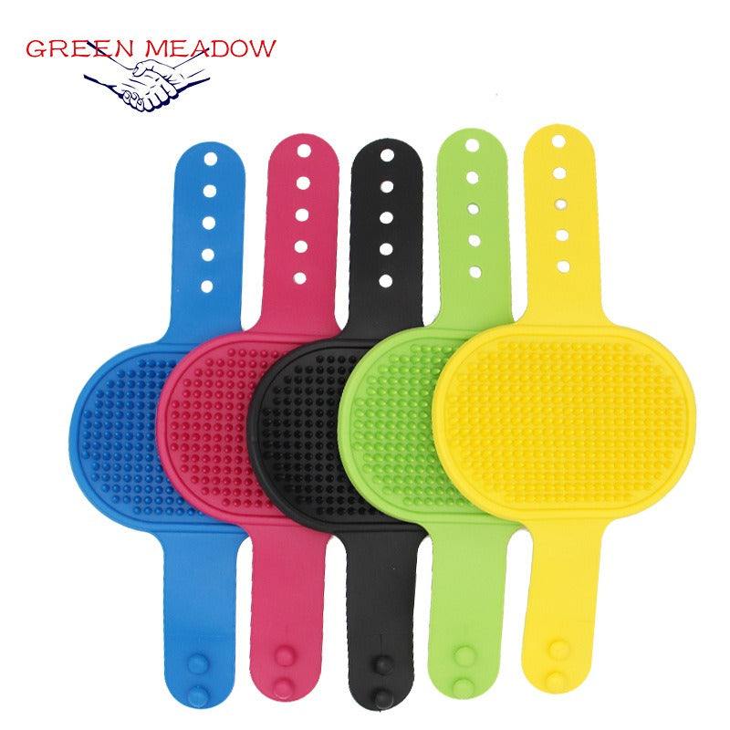 Silicone Pet Grooming Brush for Easier, Calmer Baths