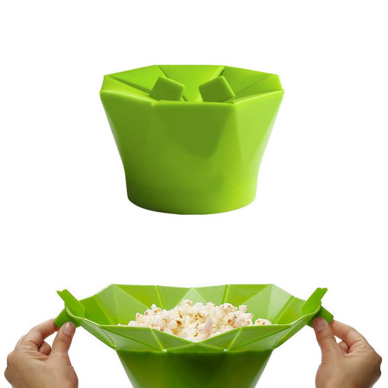 Foldable Silicone Popcorn Maker: Reusable Microwave Bowl