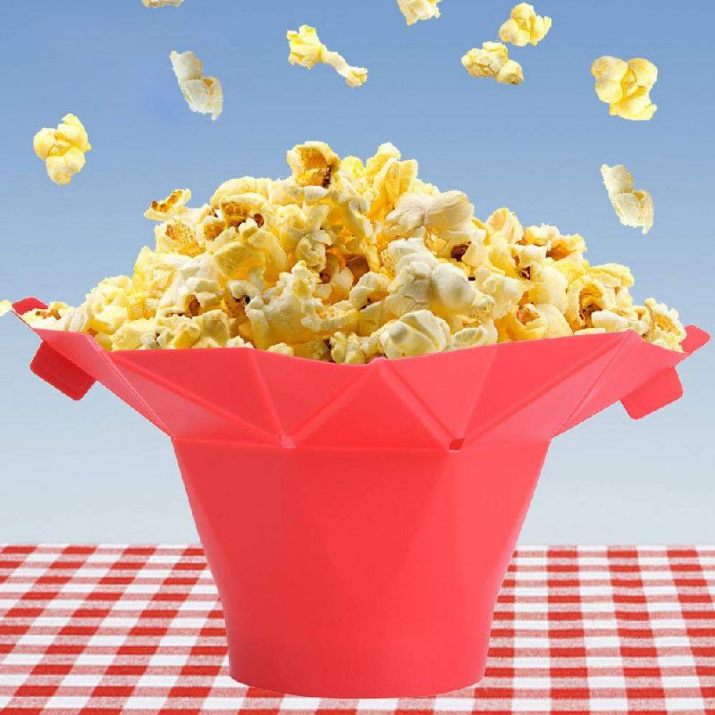 Foldable Silicone Popcorn Maker: Reusable Microwave Bowl