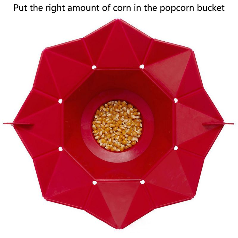 Foldable Silicone Popcorn Maker: Reusable Microwave Bowl