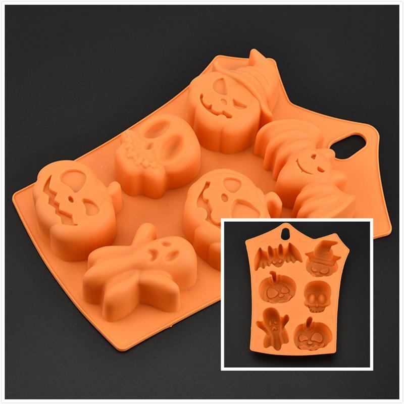 Halloween Silicone Mold Set, 6 Spooky Shapes for Cakes