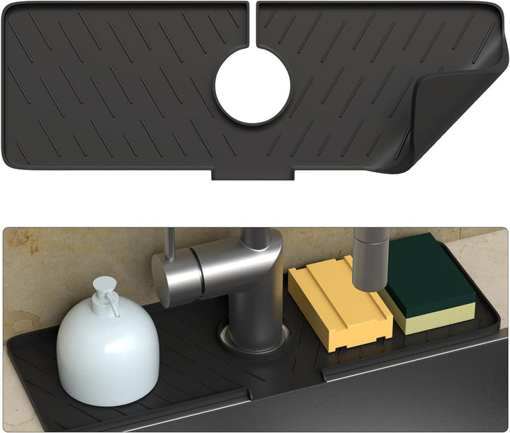 Silicone Sink Splash Mat That Keeps Countertops Dry