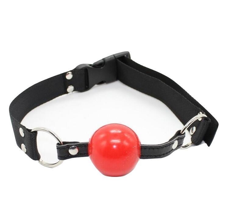 Black Gag Ball Harness — Adjustable Silicone BDSM Restraint