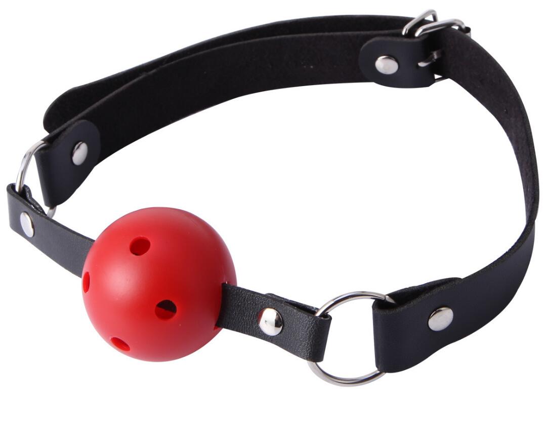 Black Gag Ball Harness — Adjustable Silicone BDSM Restraint