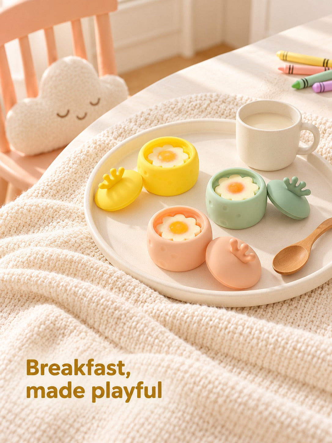 Silicone Steamed Egg Mold for Toddler Breakfasts