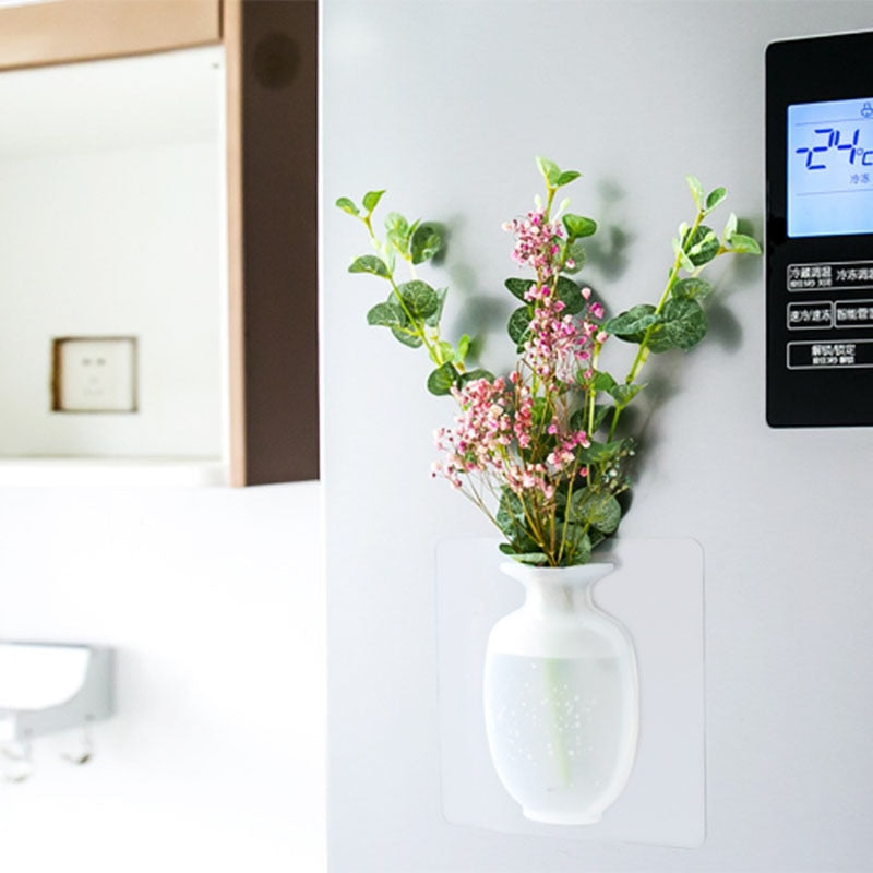 Wall-Mounted Silicone Vase for Space-Saving Decor