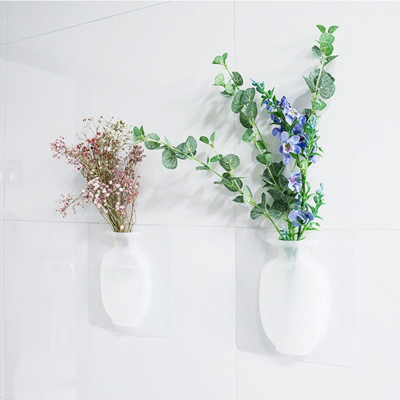 Wall-Mounted Silicone Vase for Space-Saving Decor
