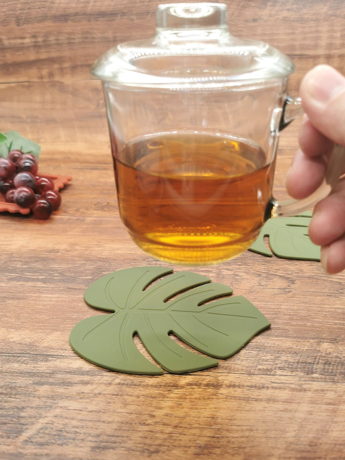 Monstera Leaf Silicone Coaster for Hot Mugs and Bowls