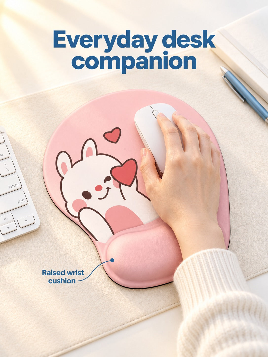 Silicone Wrist Mouse Pad with Cushioned Wrist Support