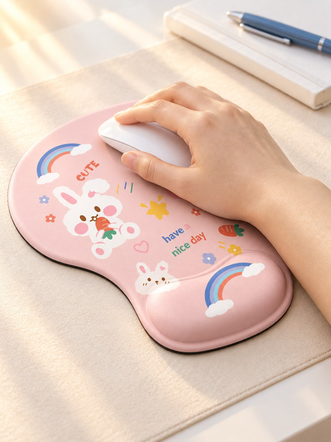 Silicone Wrist Mouse Pad with Cushioned Wrist Support