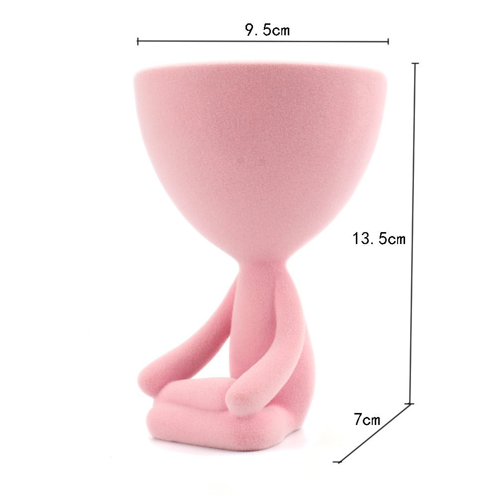 Pink Meditation Figurine Storage Bowl for Small Items