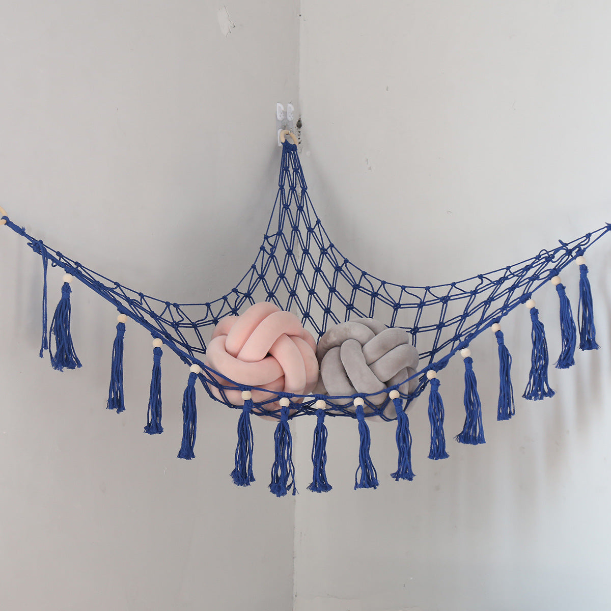 Bohemian Plush Toy Corner Storage Hammock Organizer