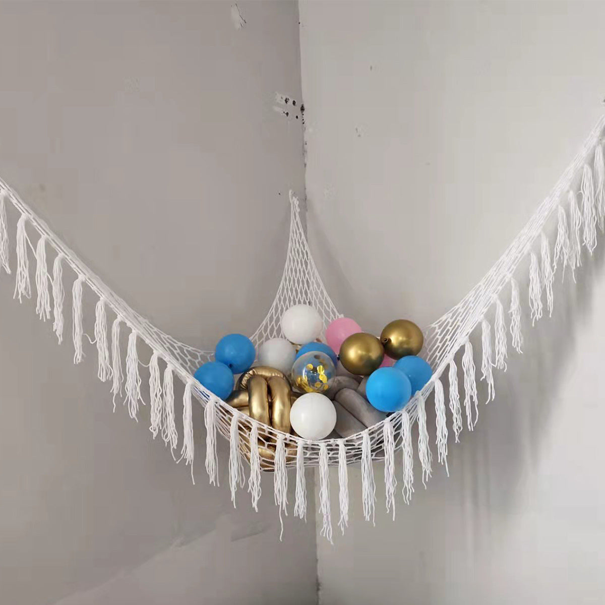 Bohemian Plush Toy Corner Storage Hammock Organizer