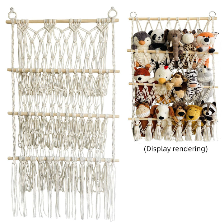 Kids Room Toy Organizer: 3-Tier Macramé Display Storage