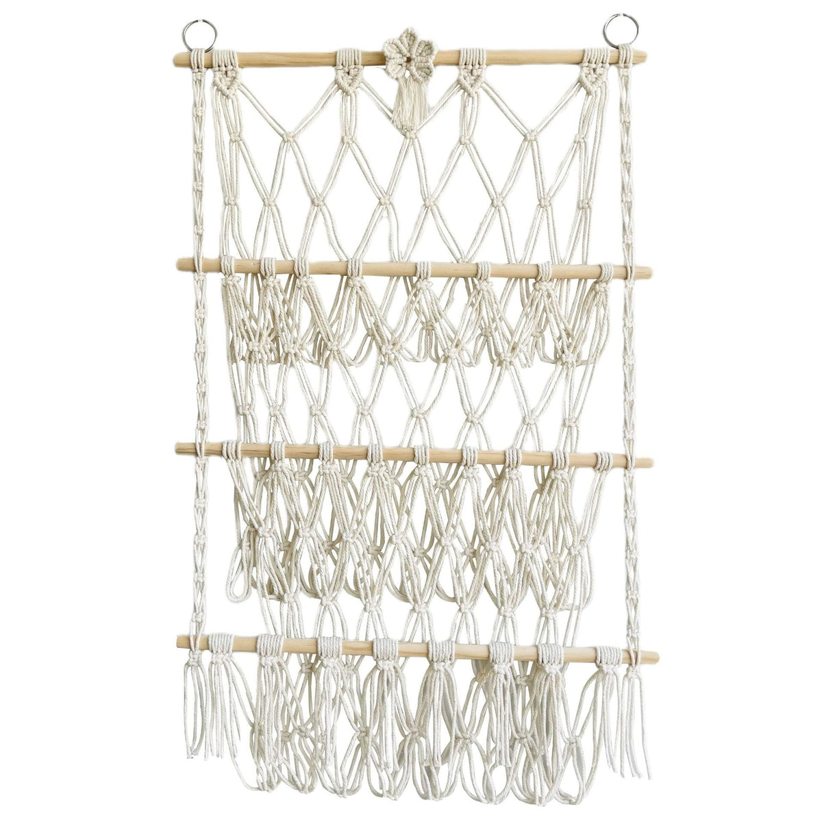 Kids Room Toy Organizer: 3-Tier Macramé Display Storage