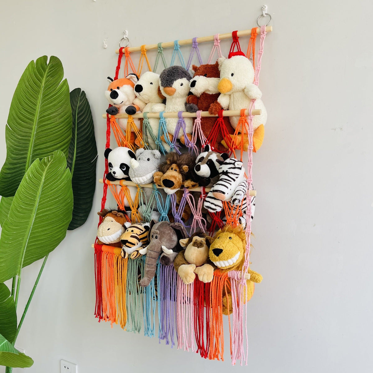 Kids Room Toy Organizer: 3-Tier Macramé Display Storage