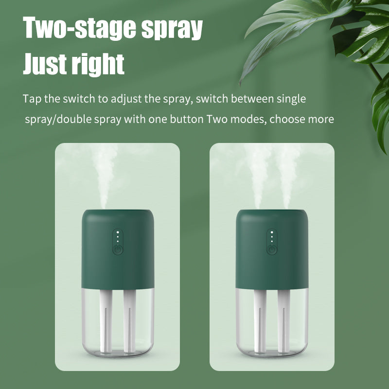 Dual Spray Portable USB Humidifier for Desk and Bedside