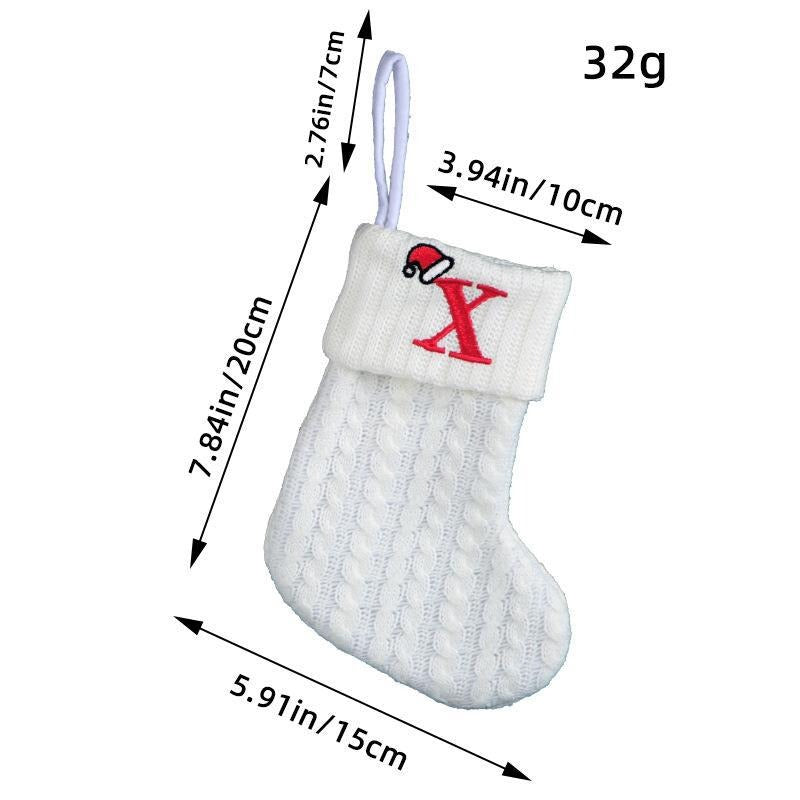 Personalized Knitted Christmas Stocking Decoration
