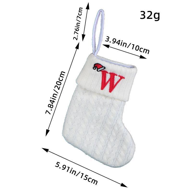 Personalized Knitted Christmas Stocking Decoration