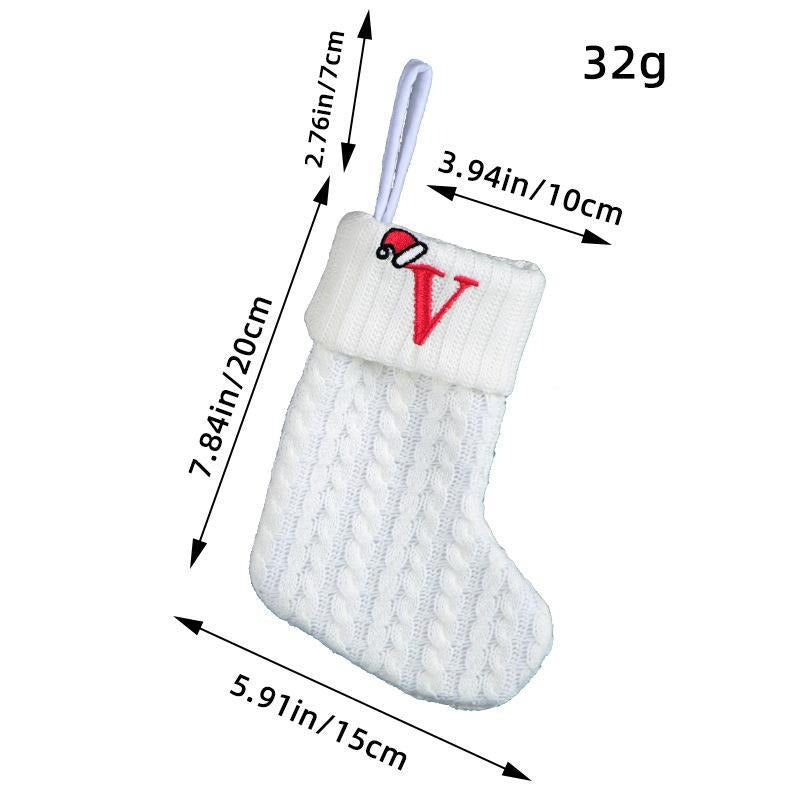 Personalized Knitted Christmas Stocking Decoration