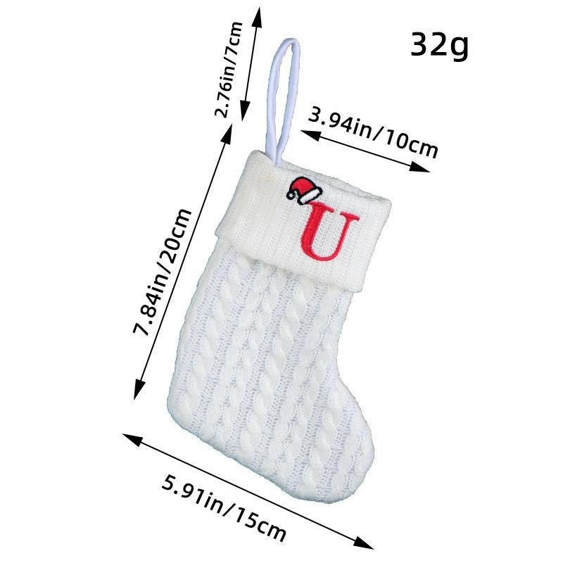 Personalized Knitted Christmas Stocking Decoration