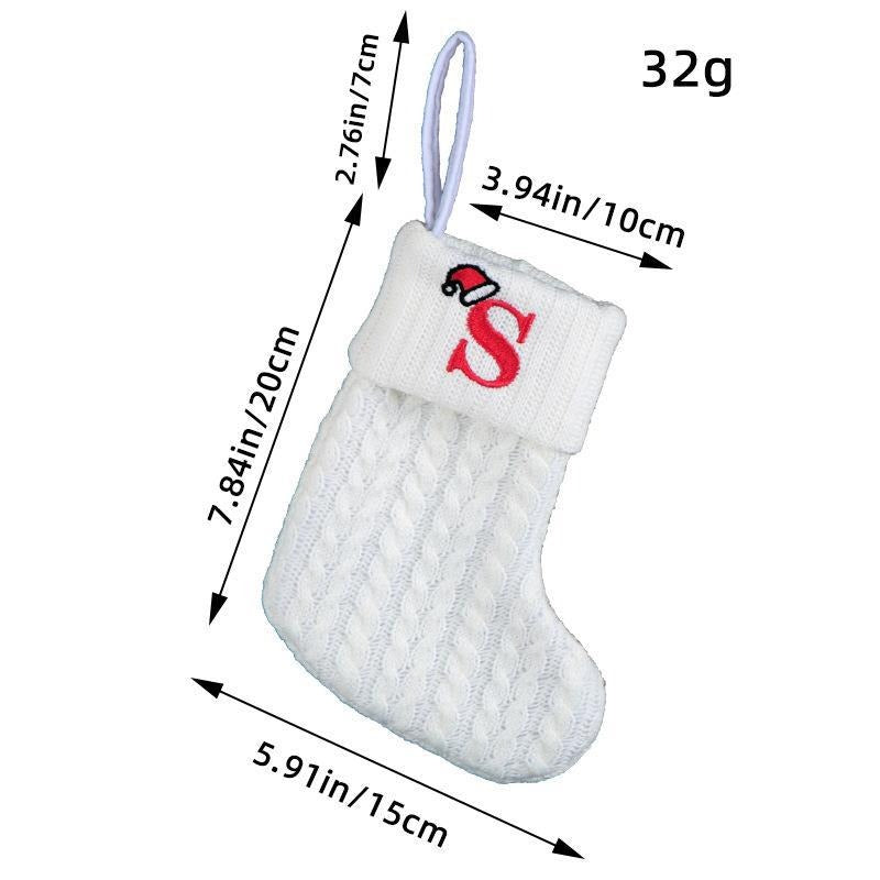 Personalized Knitted Christmas Stocking Decoration