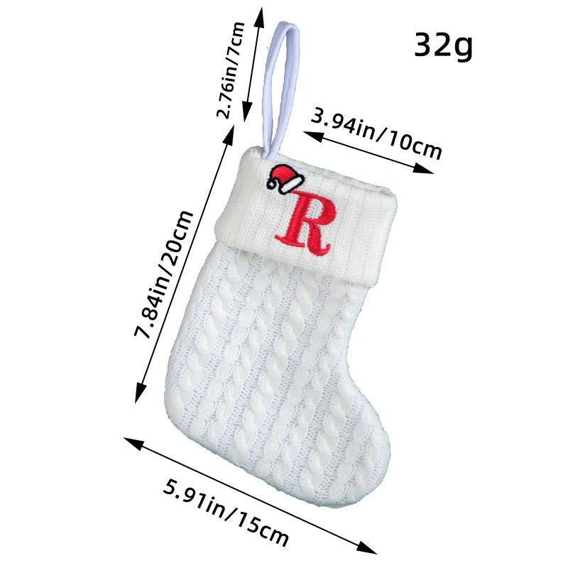 Personalized Knitted Christmas Stocking Decoration