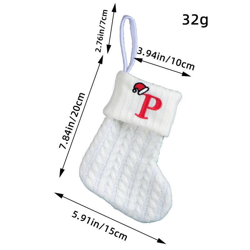 Personalized Knitted Christmas Stocking Decoration