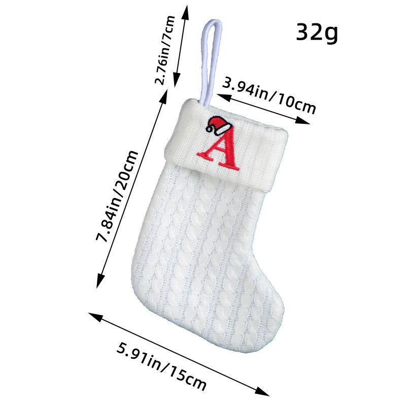 Personalized Knitted Christmas Stocking Decoration
