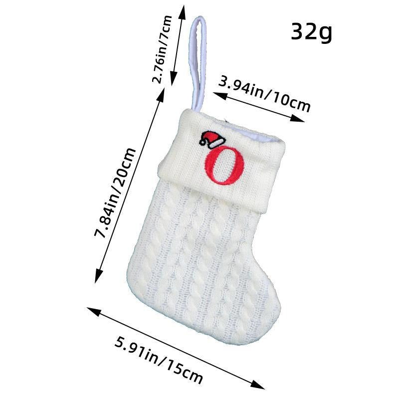 Personalized Knitted Christmas Stocking Decoration