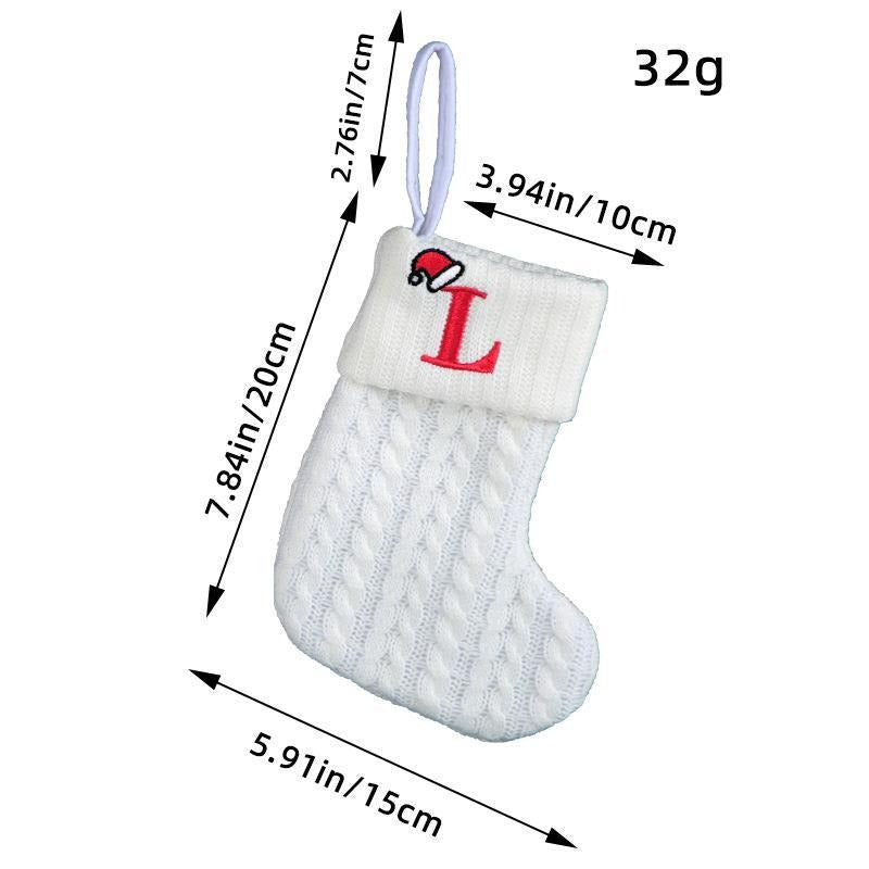 Personalized Knitted Christmas Stocking Decoration