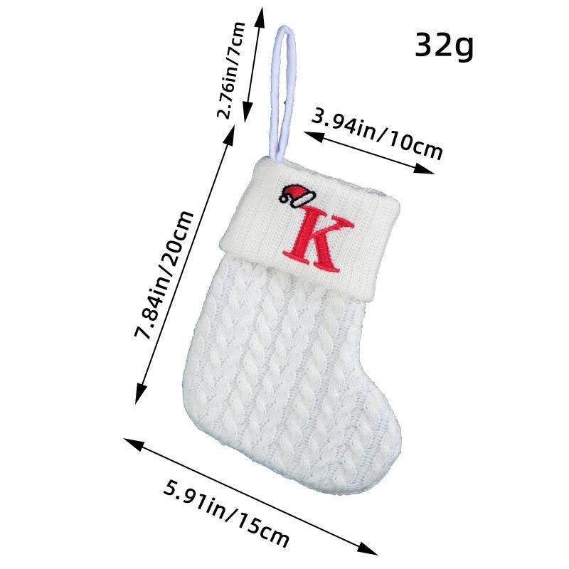 Personalized Knitted Christmas Stocking Decoration
