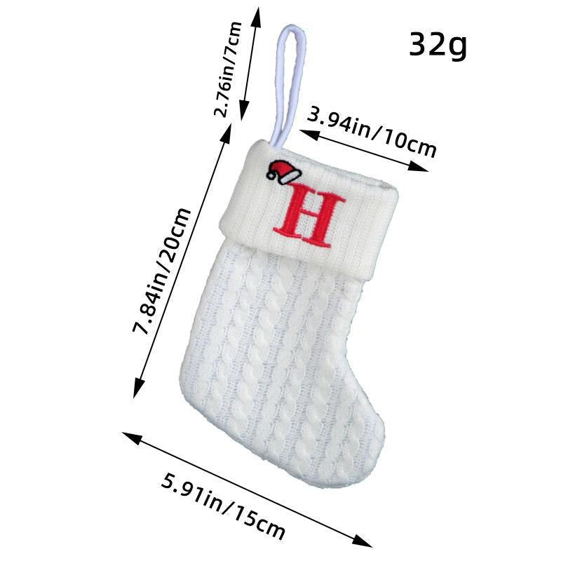Personalized Knitted Christmas Stocking Decoration