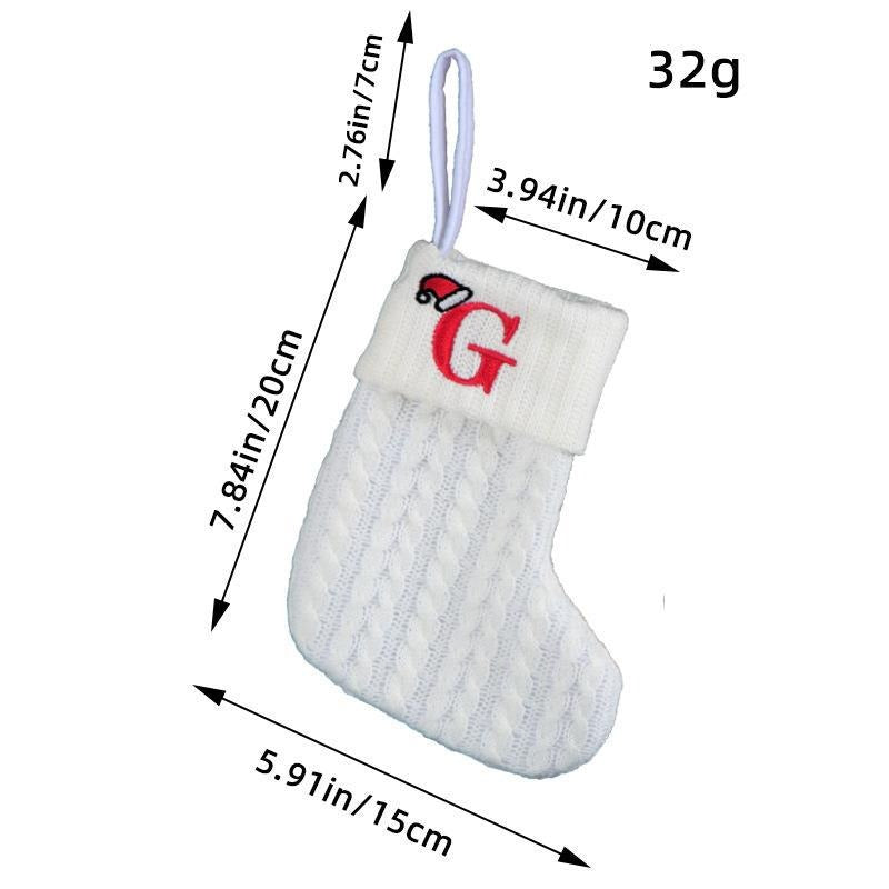 Personalized Knitted Christmas Stocking Decoration