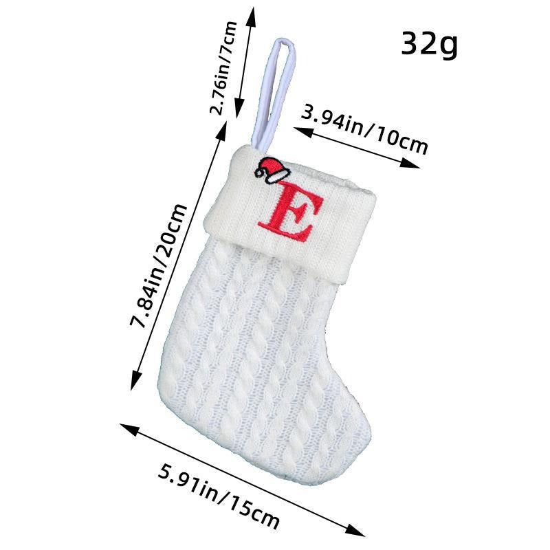 Personalized Knitted Christmas Stocking Decoration