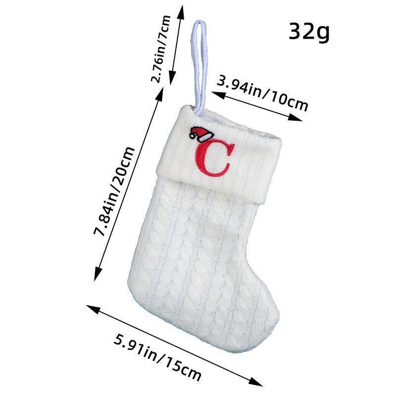 Personalized Knitted Christmas Stocking Decoration