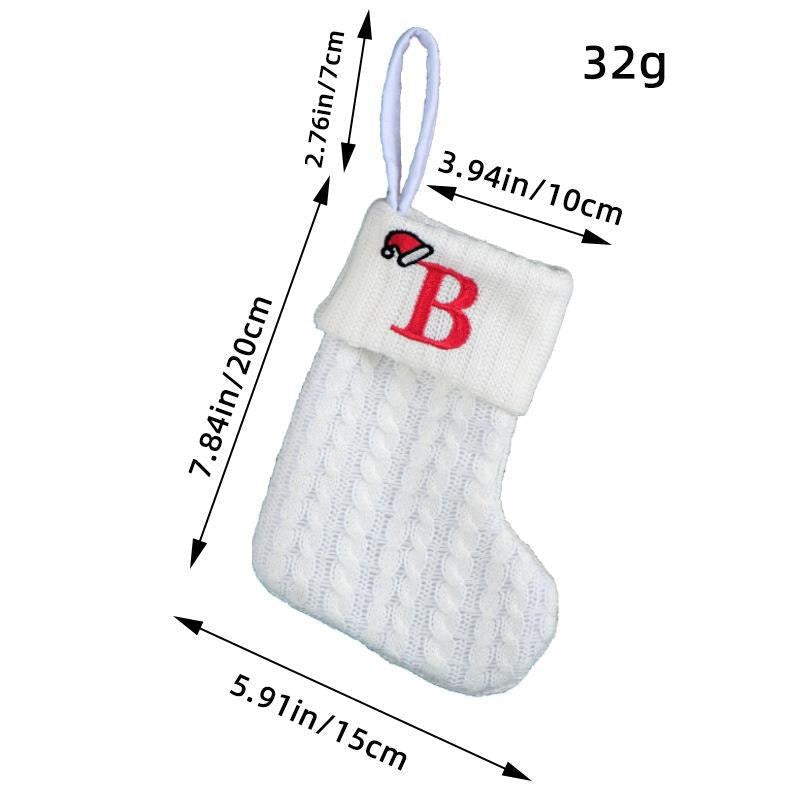 Personalized Knitted Christmas Stocking Decoration