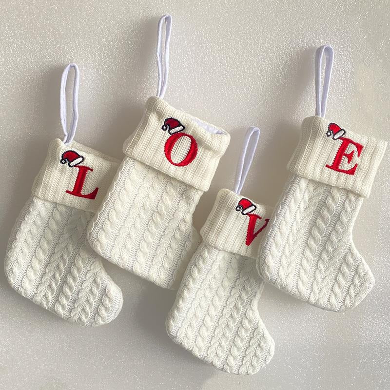 Personalized Knitted Christmas Stocking Decoration