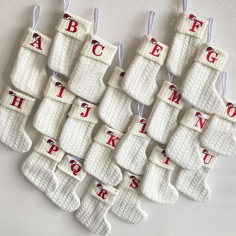 Personalized Knitted Christmas Stocking Decoration