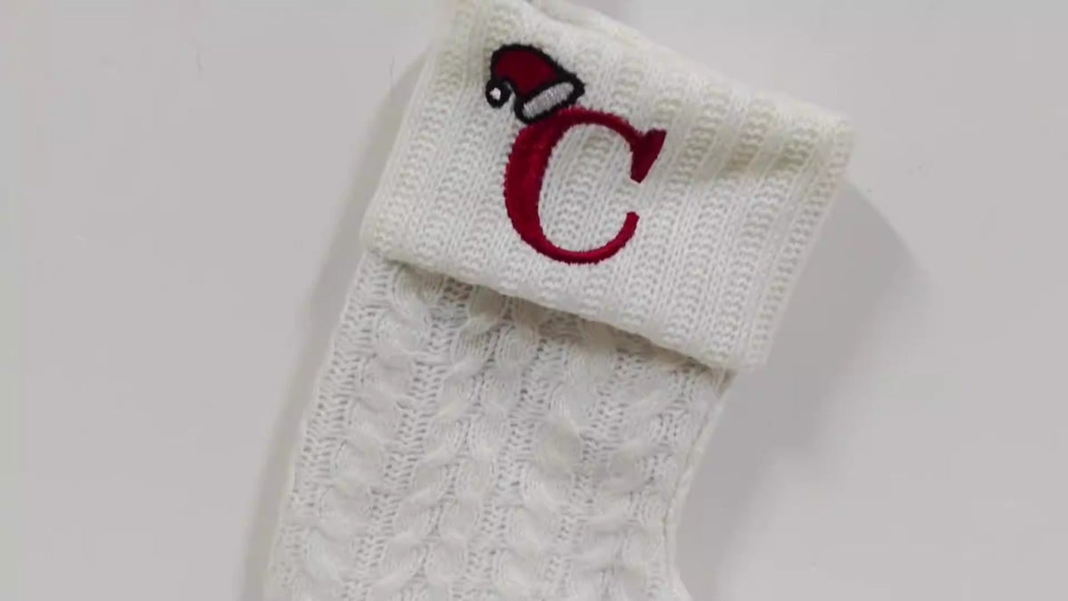 Personalized Knitted Christmas Stocking Decoration