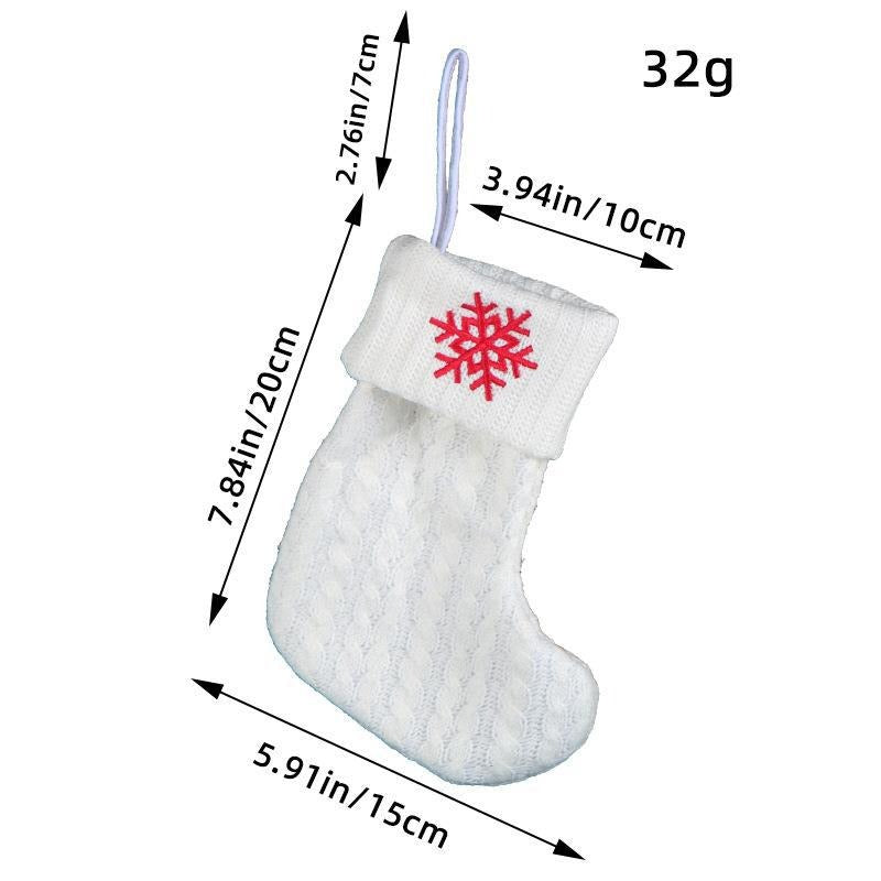 Personalized Knitted Christmas Stocking Decoration