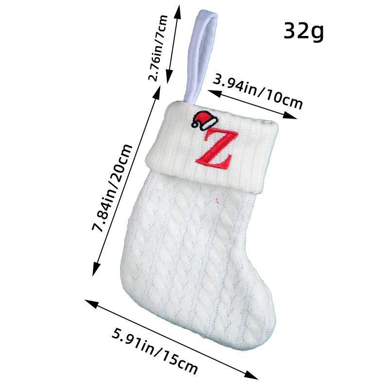 Personalized Knitted Christmas Stocking Decoration