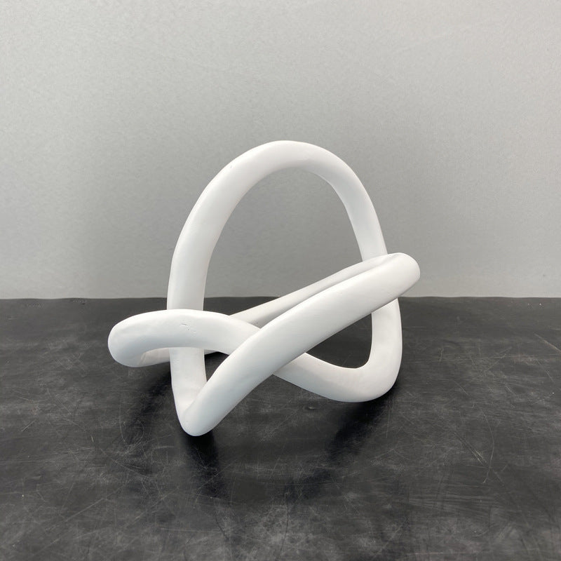 Black Resin Knot Ornament for Elevated Modern Interiors