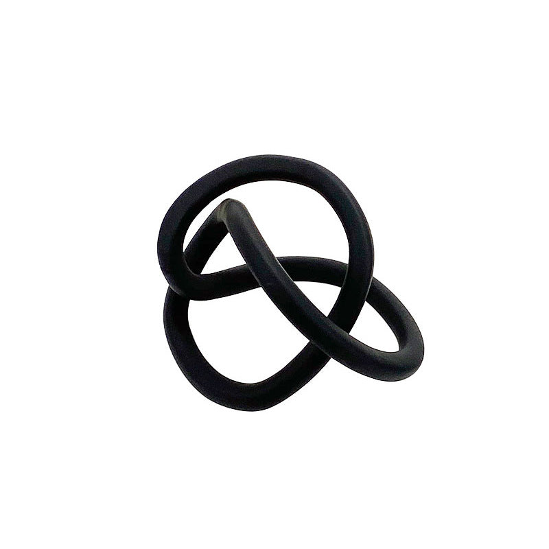 Black Resin Knot Ornament for Elevated Modern Interiors