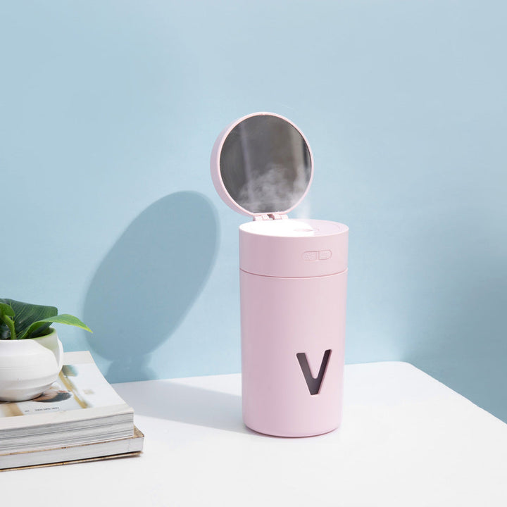 Portable Desk Lamp Humidifier with Mirror and Light